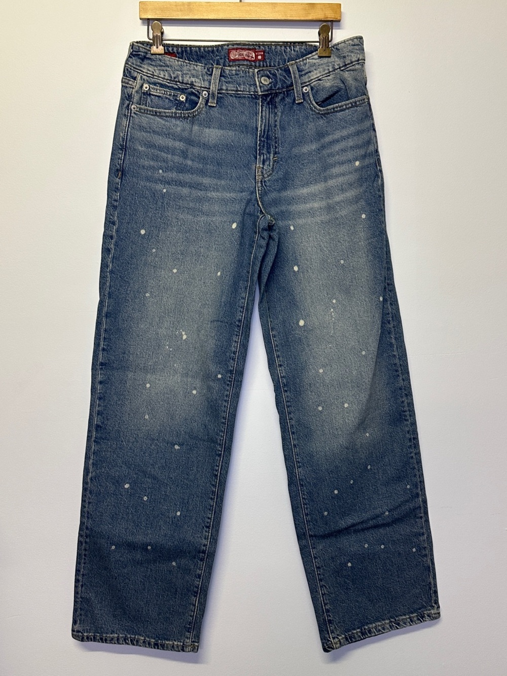 Lucky Brand Lucky Legend Collection Women’s Paint-Splatter Wide Jeans Size 29